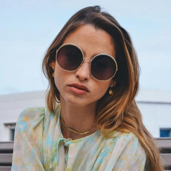 Dior EVERDIOR R1U B0D1 BRAND NEW Sunglasses Gold Gradient Bordeaux Unisex Metal - Picture 13 of 13